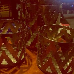 Yankee Candle Holders-dual use as brush holders